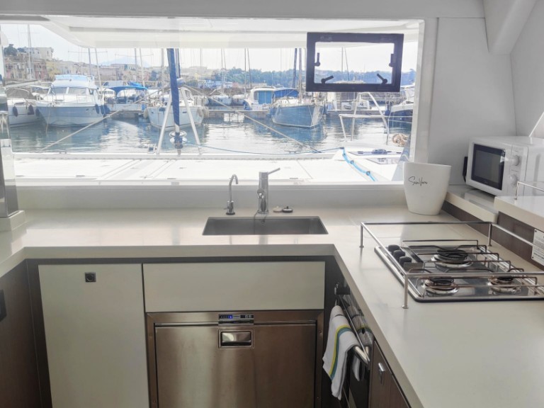 Leopard Catamarans / Robertson & Caine Leopard 45 charter bareboat or skippered in  Procida