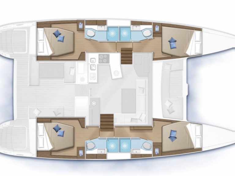 Lagoon LAGOON 450 S  charter bareboat or skippered in  Figari