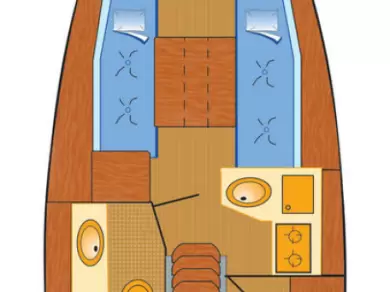 Hire Sailboat Jeanneau with a boat licence