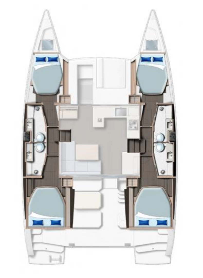 Catamaran hire in Procida - Leopard Catamarans / Robertson & Caine Leopard 42 - 4 cab.