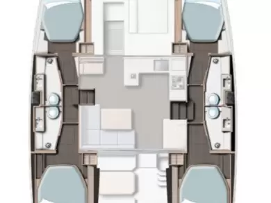 Catamaran hire in Procida - Leopard Catamarans / Robertson & Caine Leopard 42 - 4 cab.