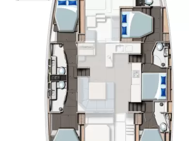 Catamaran hire in Procida - Leopard Catamarans / Robertson & Caine Leopard 50 - 5 + 1 cab