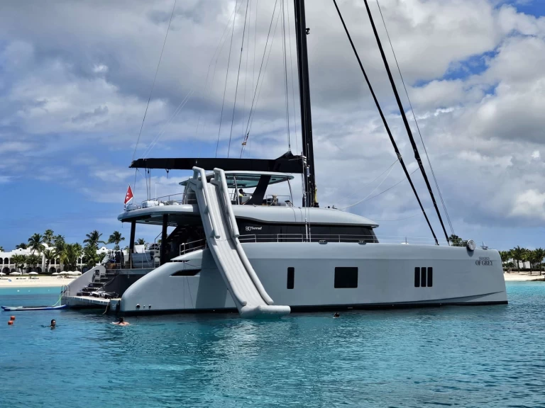 Sunreef SHADES OF GREY charter bareboat or skippered in  Sardinia