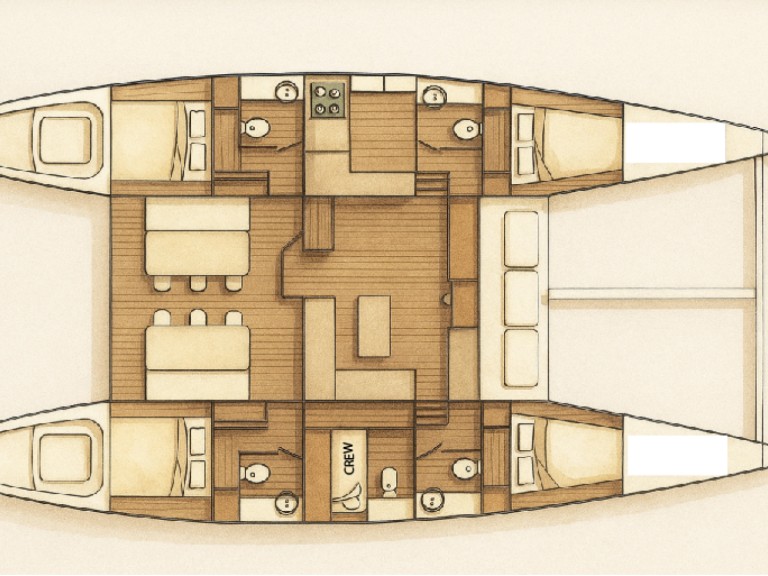 Hire Catamaran Lagoon with a boat licence