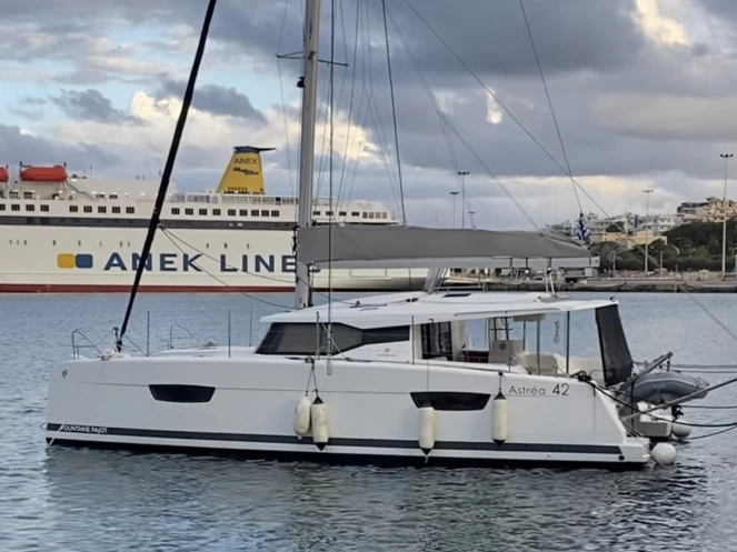 Fountaine Pajot Astrea 42 charter bareboat or skippered in  Heraklion Port