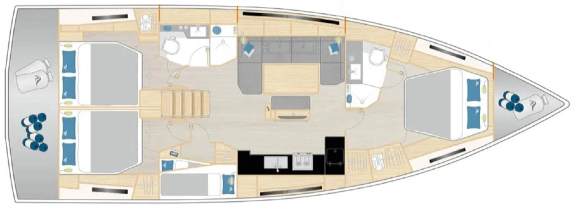 Hanse Hanse 460 charter bareboat or skippered in  Pomer