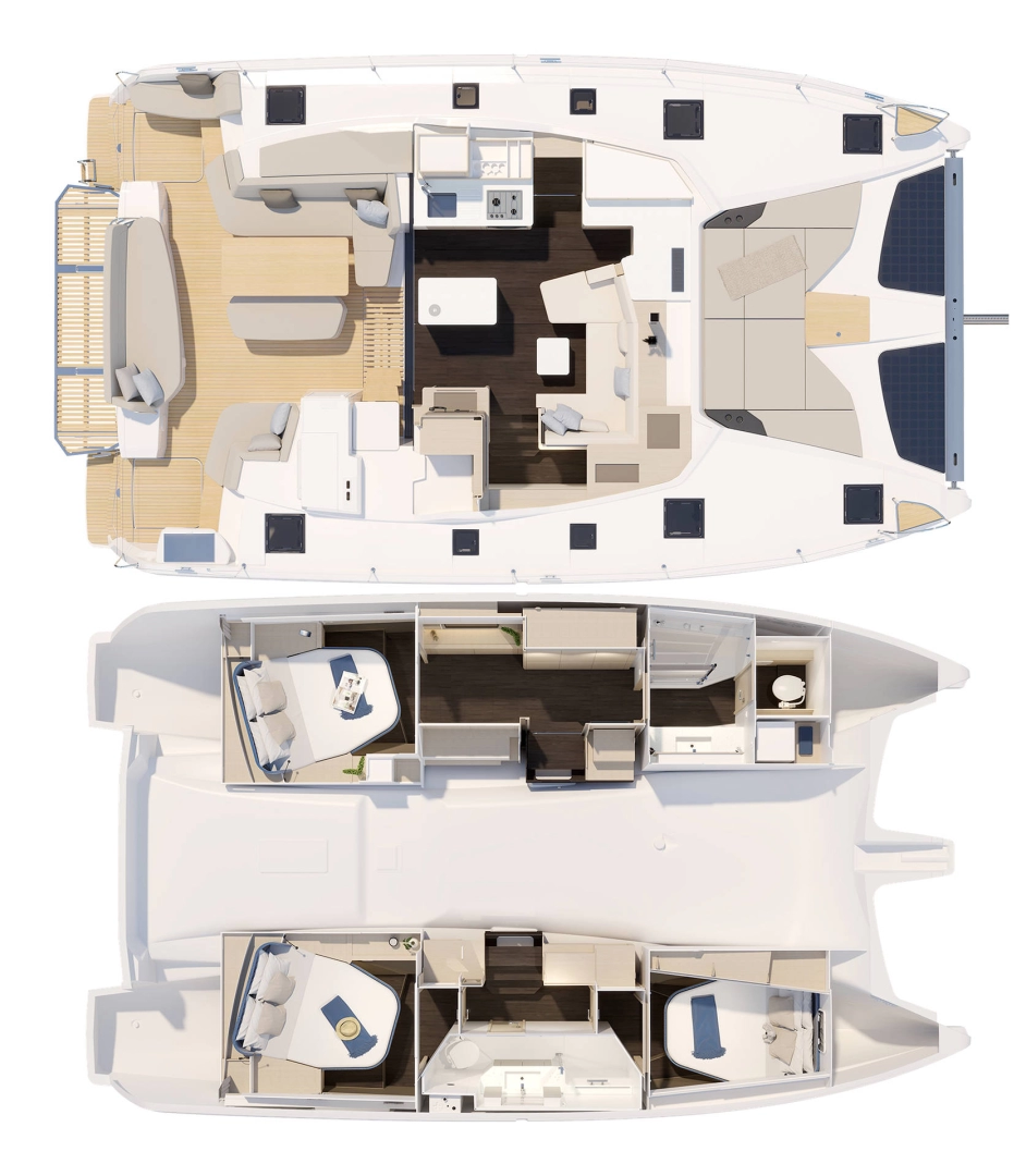 Hire Catamaran Fountaine Pajot with a boat licence