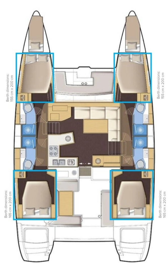 Lagoon Lagoon 450 F charter bareboat or skippered in  Kaštela