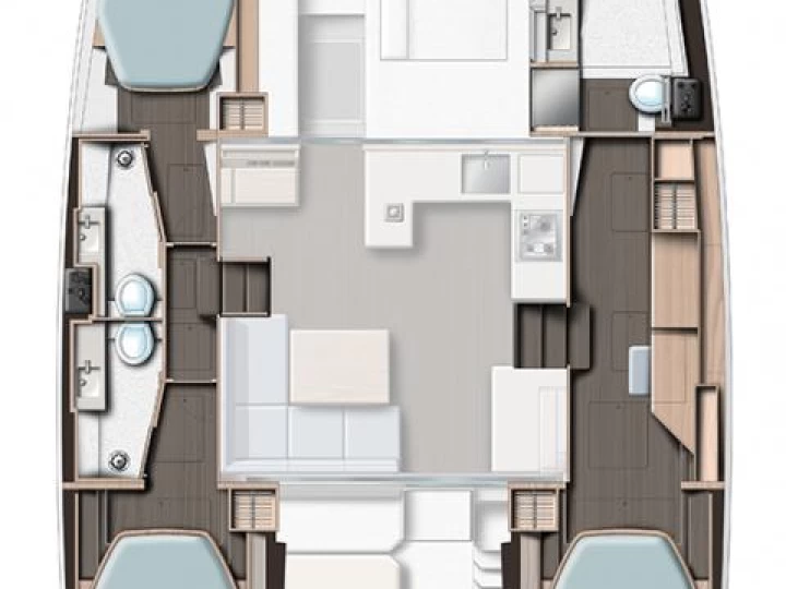 Leopard Catamarans / Robertson & Caine Leopard 42 - 3 cab. charter bareboat or skippered in  Marsh Harbour