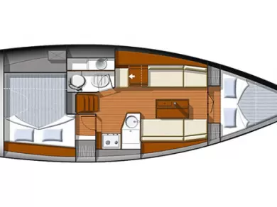 Hire Sailboat Jeanneau with a boat licence
