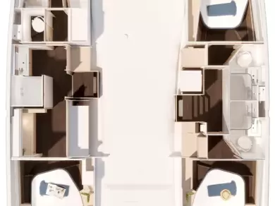 Fountaine Pajot Fountaine Pajot FP 44 Maestro - 3 cab. charter bareboat or skippered in  Saint-Raphaël