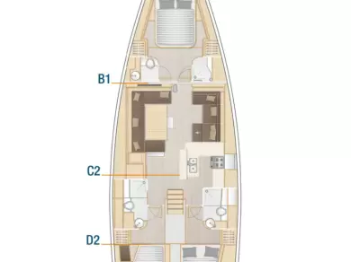 Sailboat hire in Seget Donji - Hanse Hanse 588