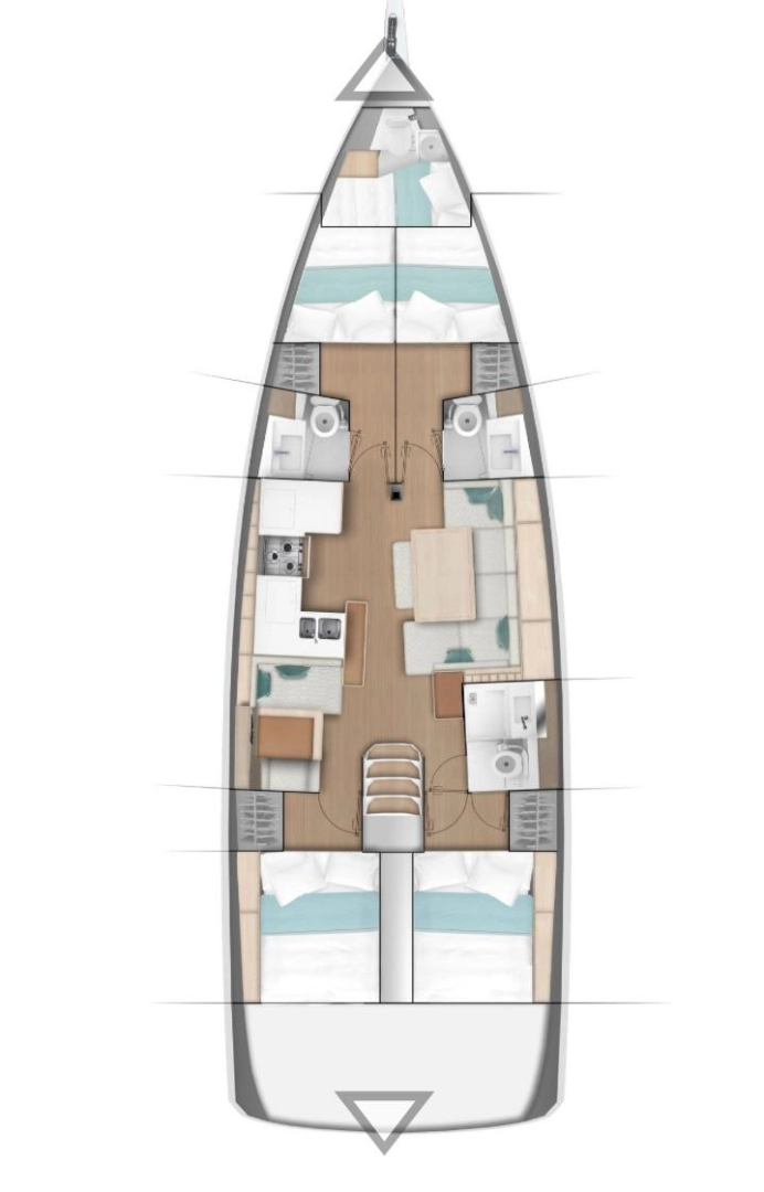 Sailboat hire in Trogir - Jeanneau Sun Odyssey 490