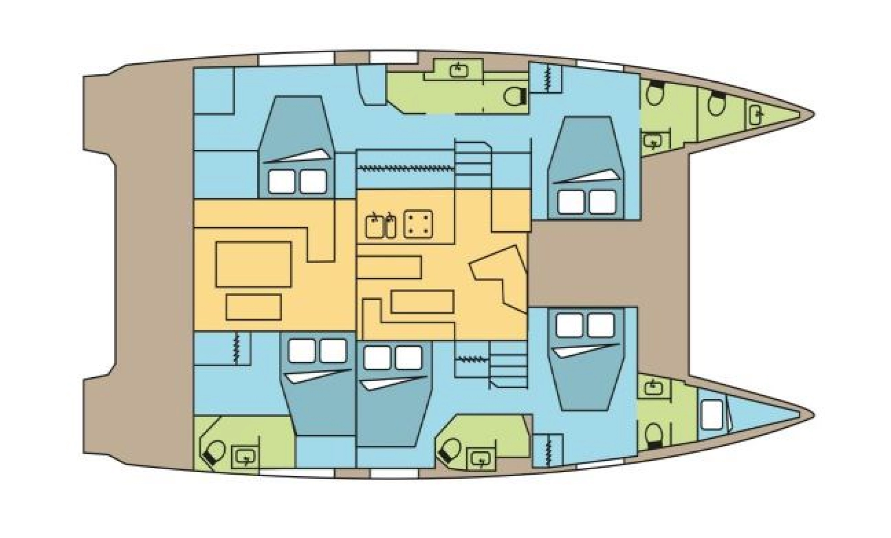 Hire Catamaran Fountaine Pajot with a boat licence