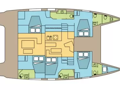 Hire Catamaran Fountaine Pajot with a boat licence