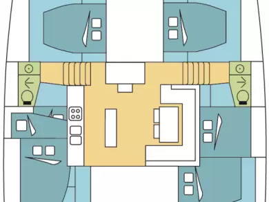 Yacht hire Olbia cheap Lagoon 52 F