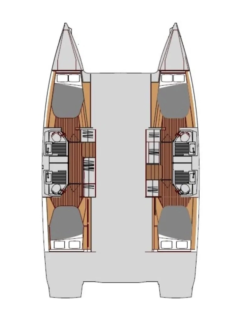 Hire Catamaran Fountaine Pajot with a boat licence