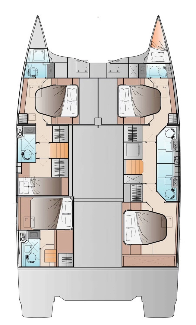 Catamaran hire in Frenchtown - Fountaine Pajot Fountaine Pajot FP 48 Quintet 5