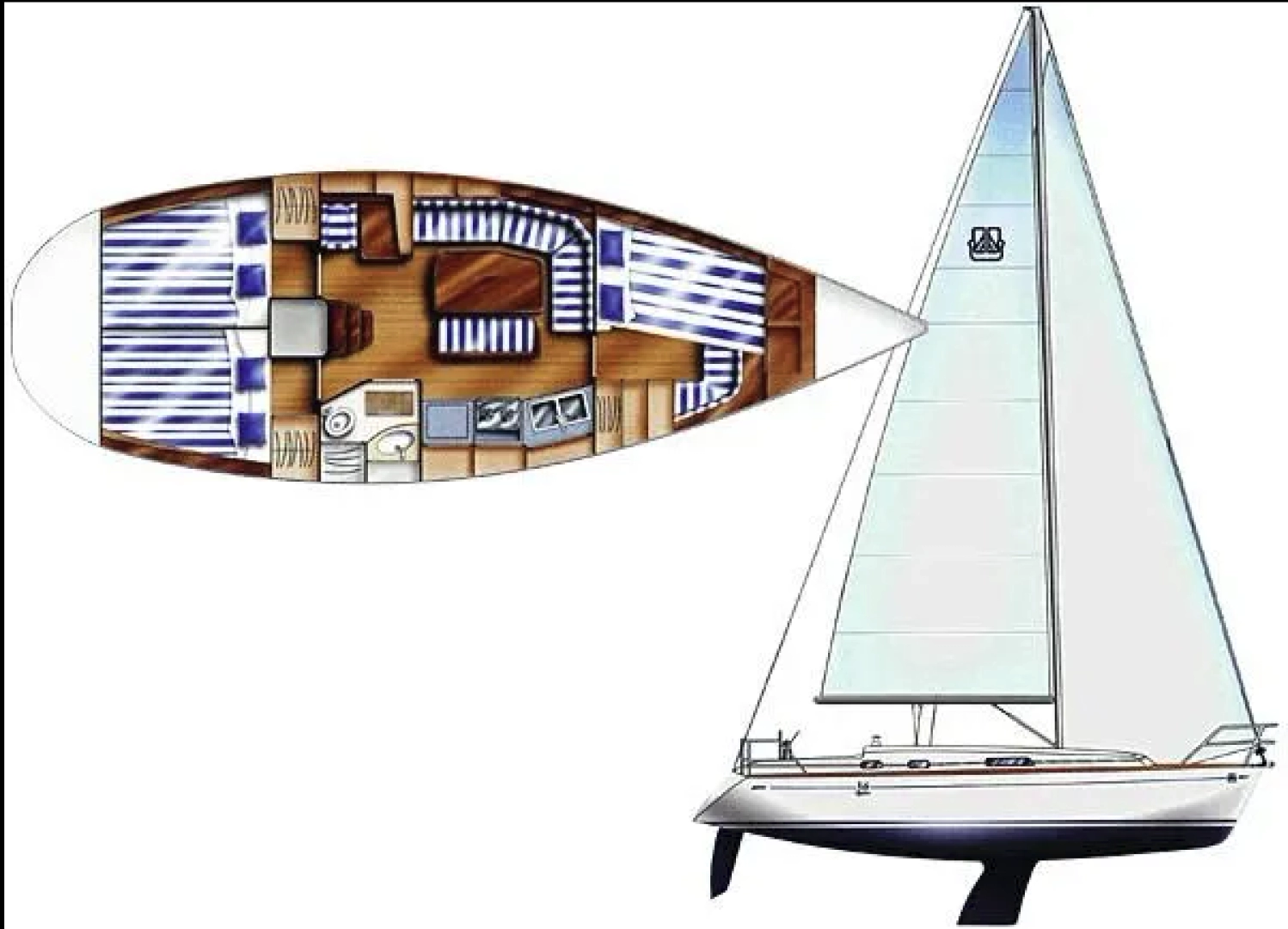Hire Sailboat Dufour with a boat licence