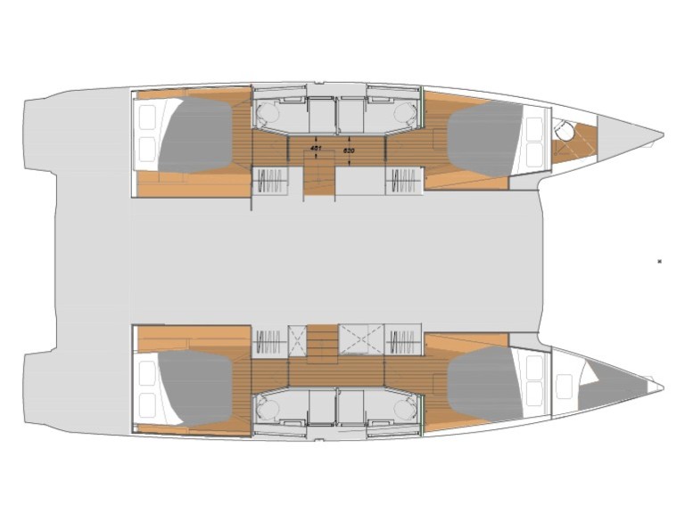 Catamaran hire in Olbia - Fountaine Pajot Elba 45