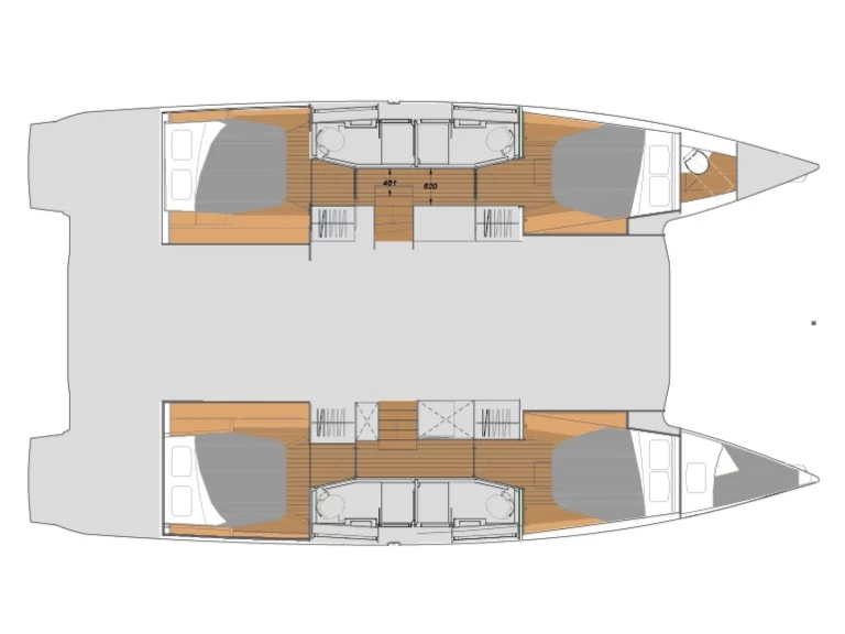 Catamaran hire in Olbia - Fountaine Pajot Elba 45