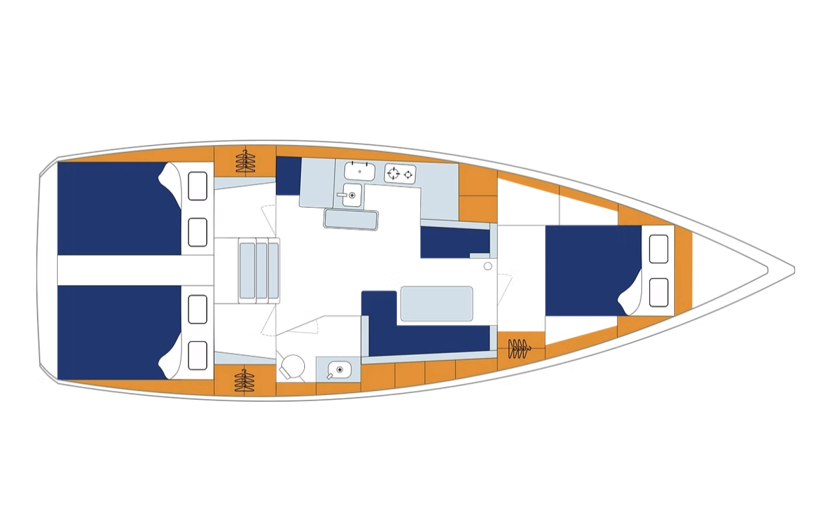 Hire Sailboat Jeanneau with a boat licence