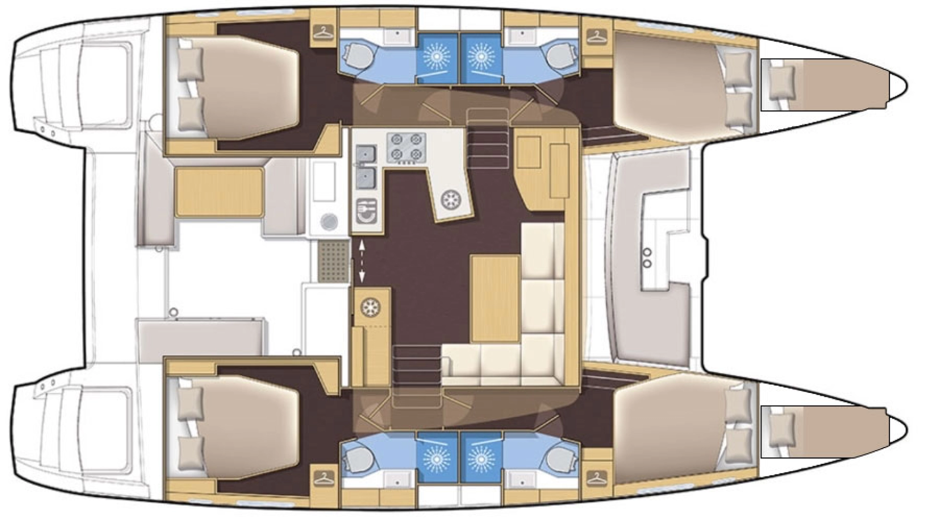 Hire Catamaran with or without skipper Lagoon Kaštela