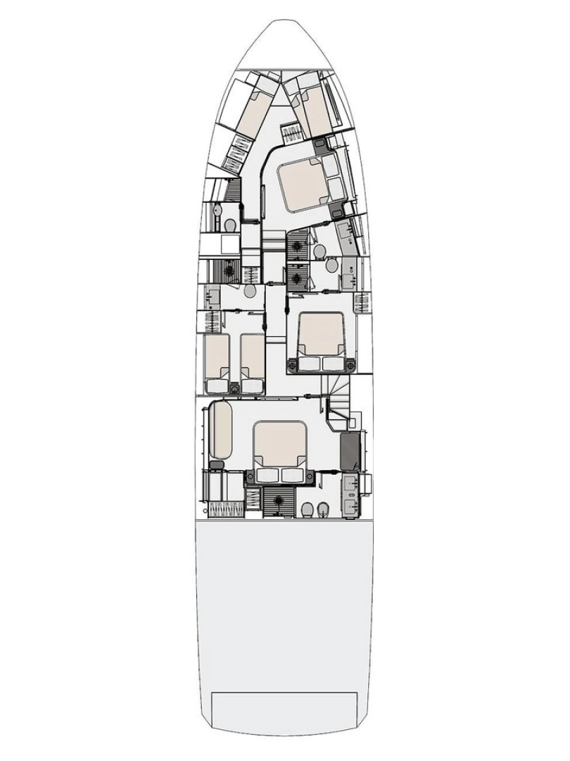 Yacht charter Podstrana - Azimut Azimut 78 Fly - 4 + 1 cab. on SamBoat