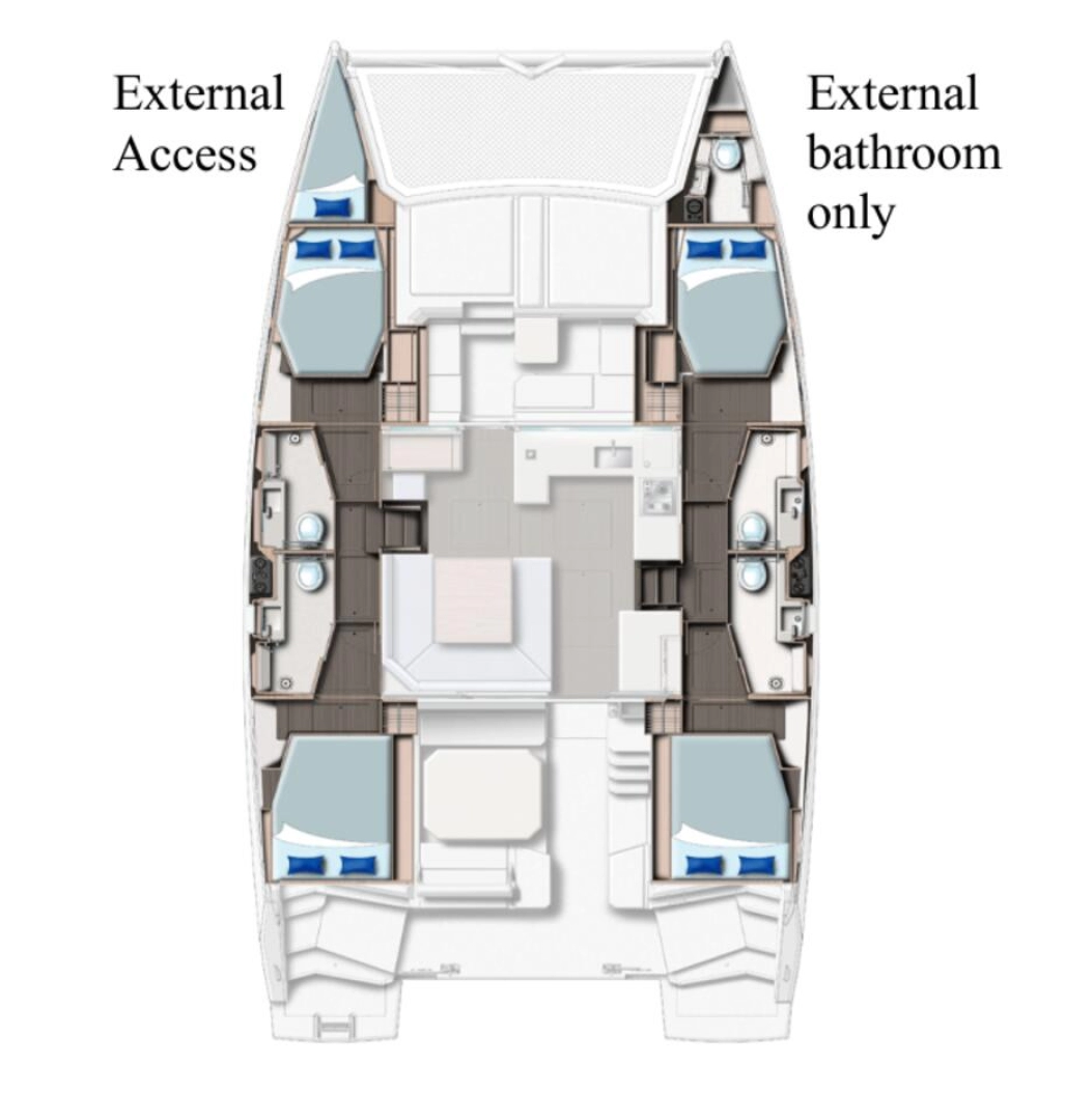 Leopard Catamarans / Robertson & Caine Leopard 45 charter bareboat or skippered in  Procida