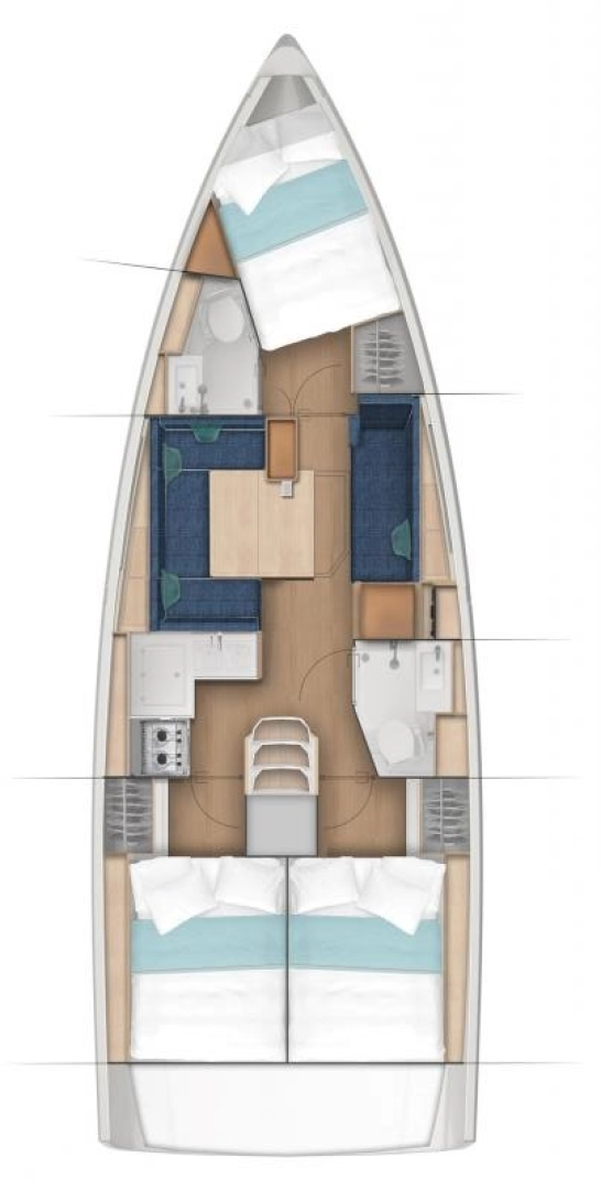 Hire Sailboat Jeanneau with a boat licence
