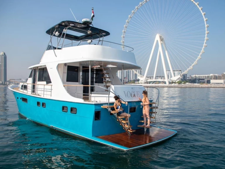 Hatteras 64ft charter bareboat or skippered in  Dubai Marina