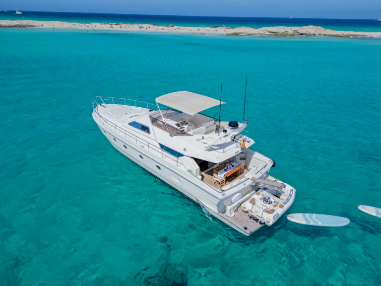 Yacht hire Ibiza Town cheap Ferretti 62