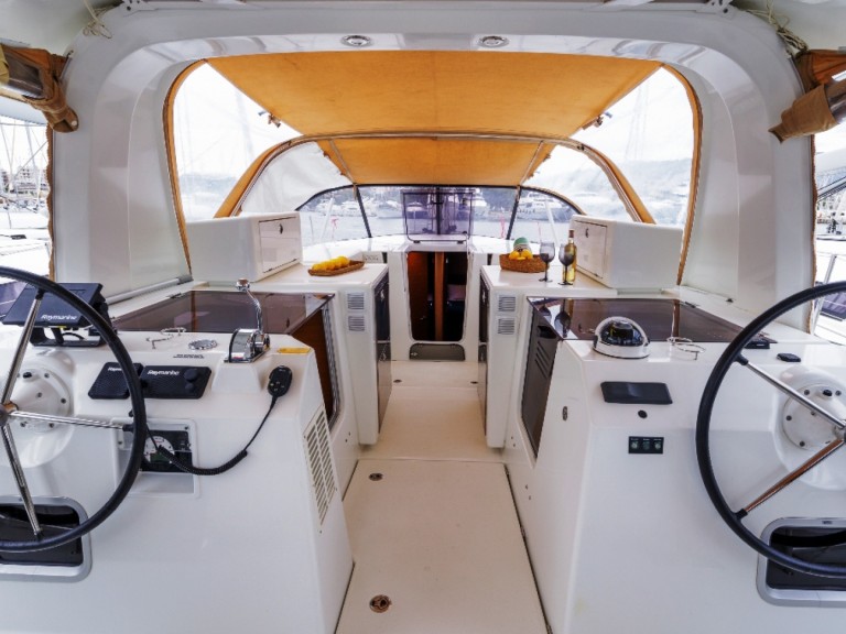 Jeanneau Sun Loft 47 charter bareboat or skippered in  Néa Péramos