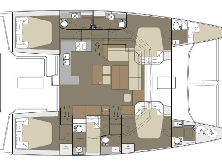 Hire Catamaran with or without skipper Dufour Furnari