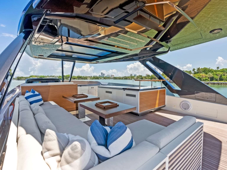 Ferretti THE BRASS RING charter bareboat or skippered in  Fort Lauderdale