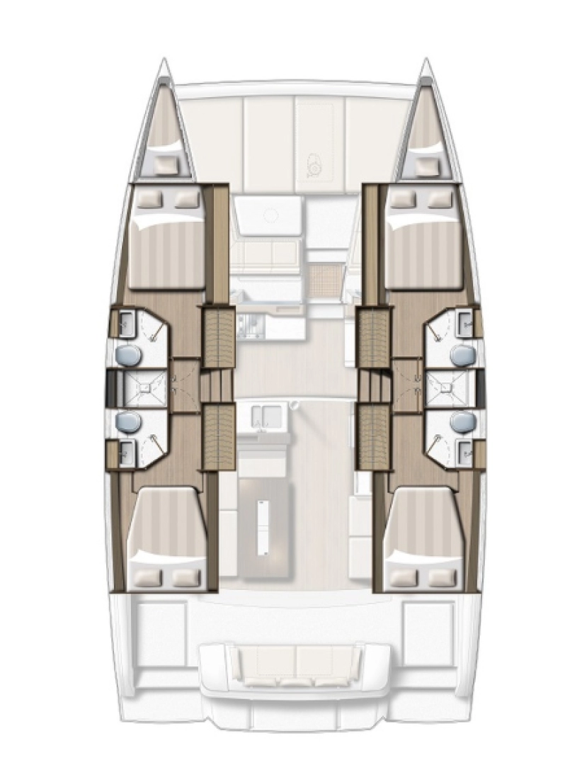 Catamaran hire in Port des Marines de Cogolin - Bali Bali 4.2