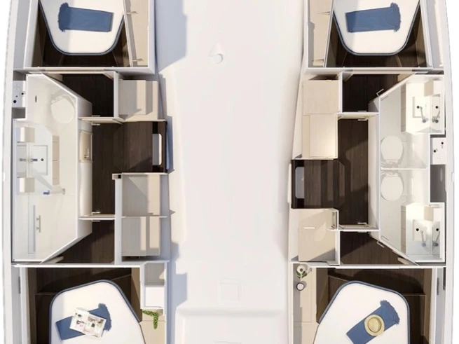 Fountaine Pajot Fountaine Pajot FP 41 Quatuor 4 charter bareboat or skippered in  Golfe-Juan