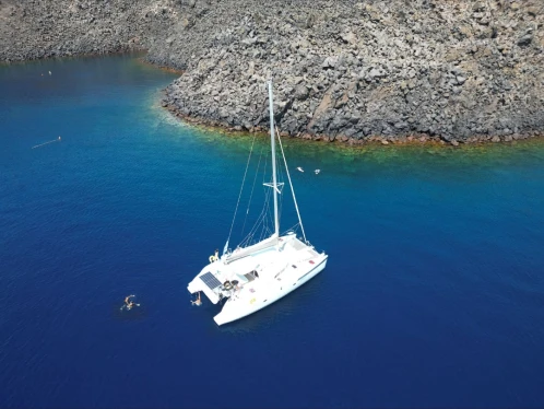 Lagoon 410 charter bareboat or skippered in  Paros Port