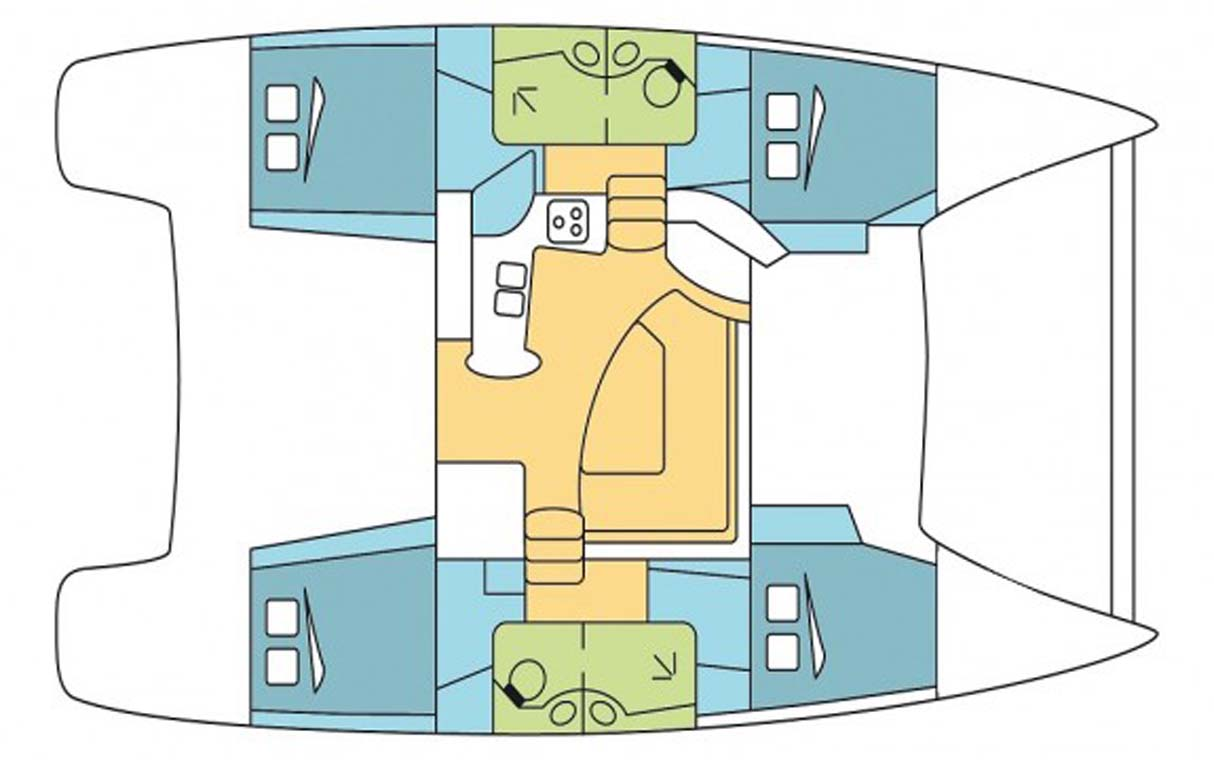 Catamaran hire in Trogir - Fountaine Pajot Lipari 41