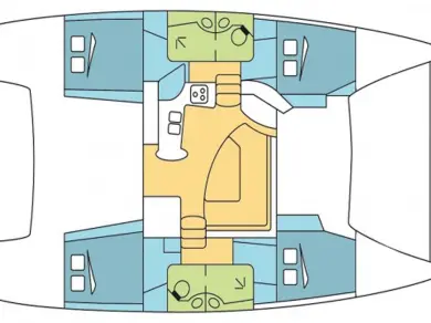Catamaran hire in Trogir - Fountaine Pajot Lipari 41