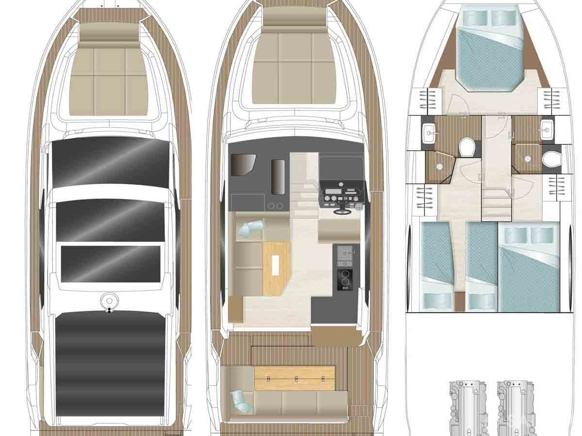 Hire Luxury Yacht Sealine with a boat licence