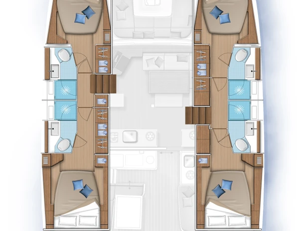 Lagoon Lagoon 46 charter bareboat or skippered in  Gouvia