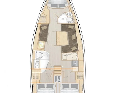 Hanse Hanse 388 charter bareboat or skippered in  Seget Donji