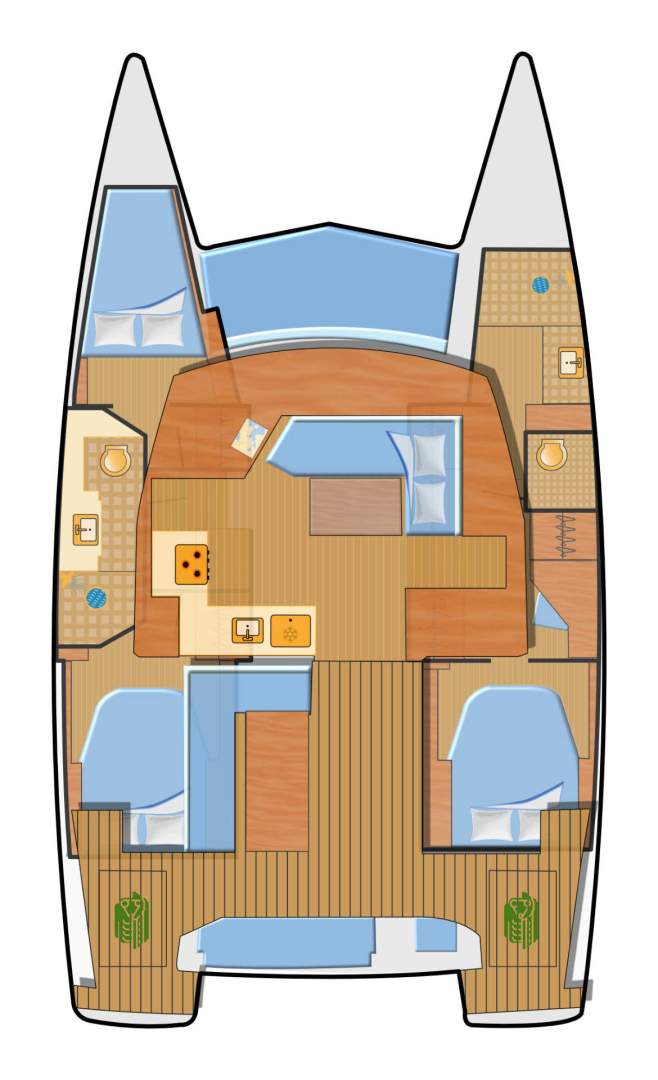 Hire Catamaran Fountaine Pajot with a boat licence