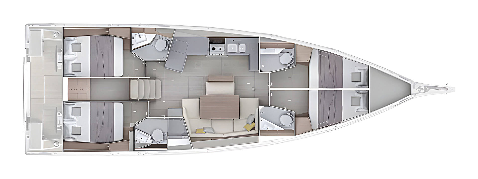 Sailboat hire in Rogoznica - Bénéteau Oceanis 47 - 4 cab.