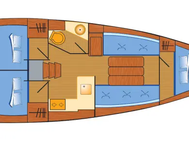 Hire Sailboat Jeanneau with a boat licence