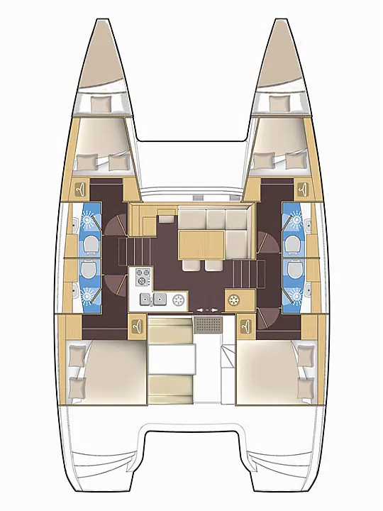 Hire Catamaran Lagoon with a boat licence