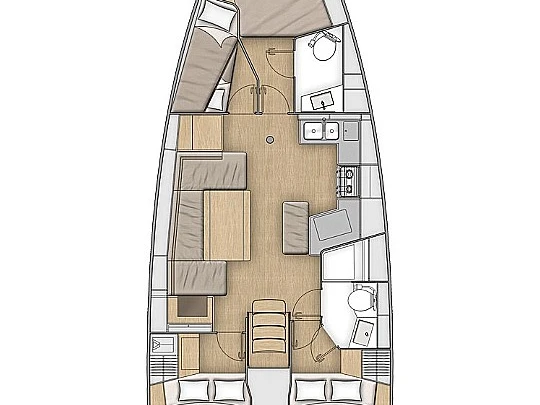 Hire Sailboat with or without skipper Bénéteau Lefkáda