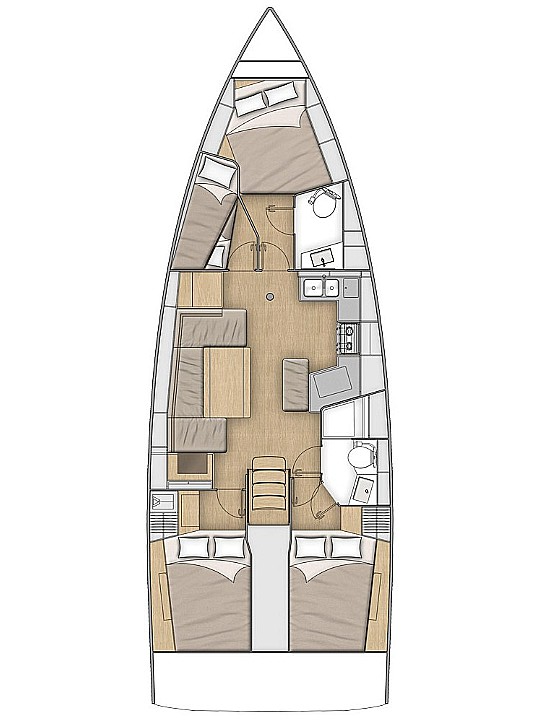 Hire Sailboat with or without skipper Bénéteau Lefkáda