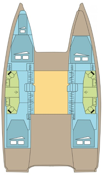 Catamaran hire in Zaton - Excess Excess 13 - 4 + 1 cab.